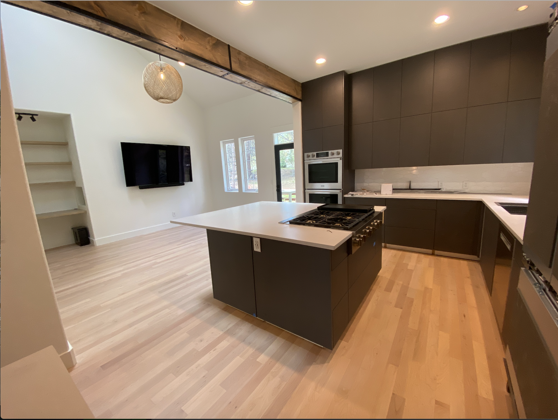 Modern black kitchen in Bend, Oregon